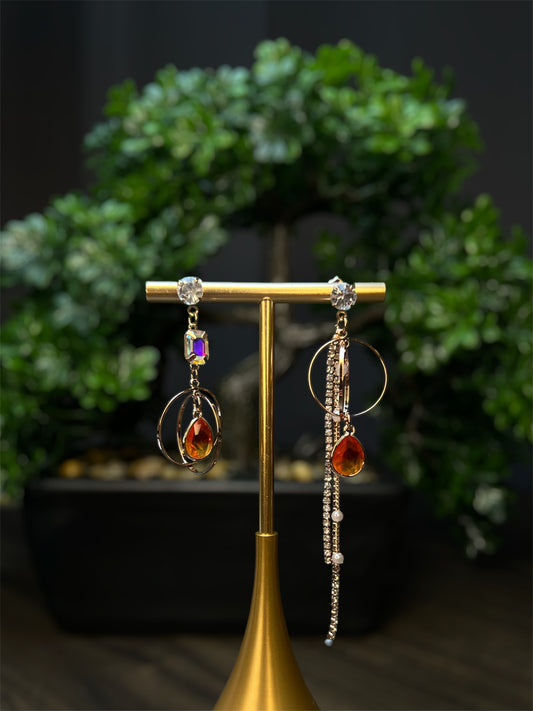 Amber Water Drop Earrings E035