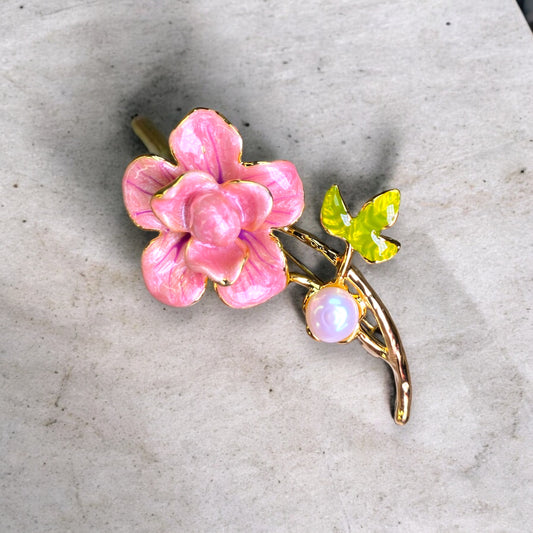 Spring Pink Flower Pin PS007