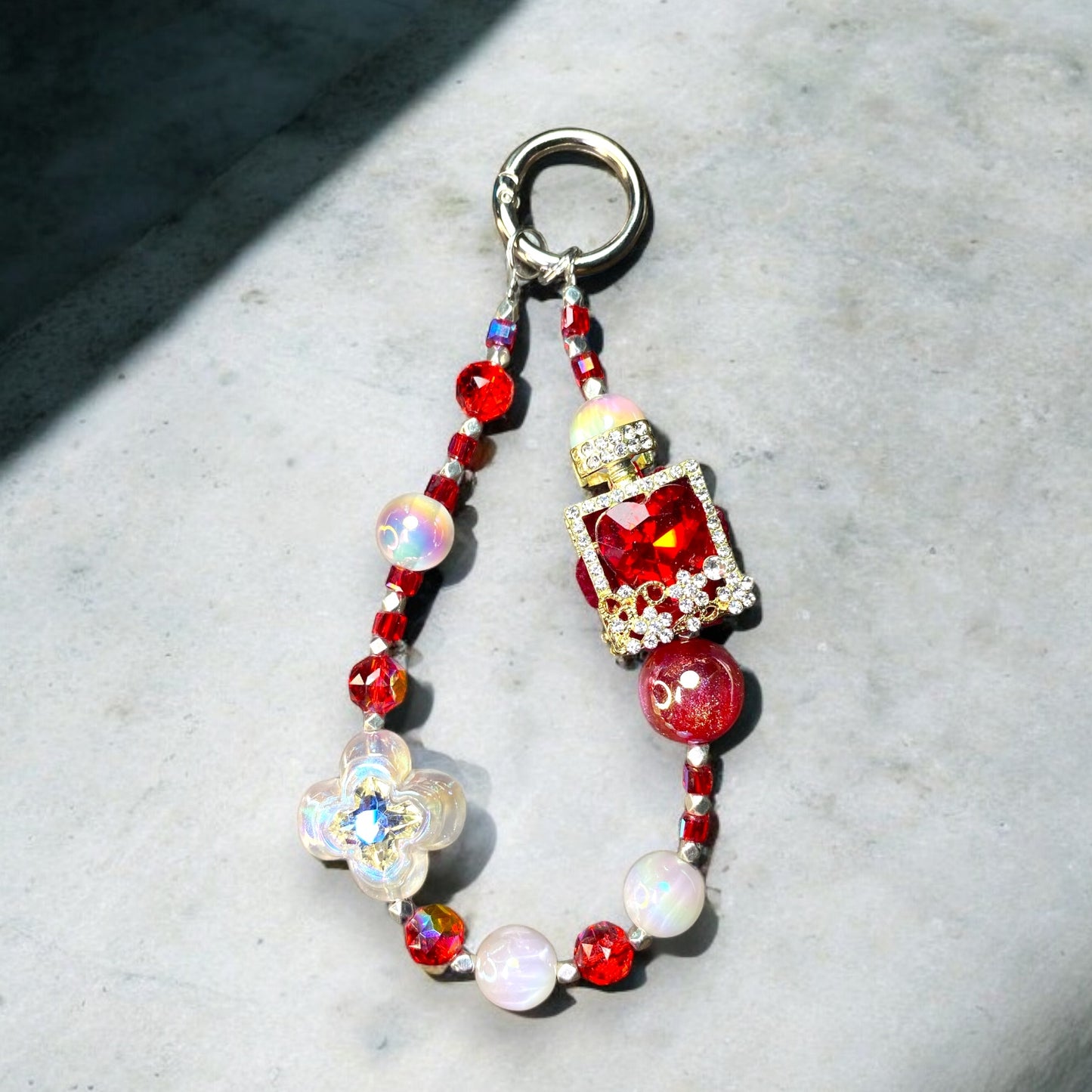 Ace of Spades Ruby Red Phone Charm P166