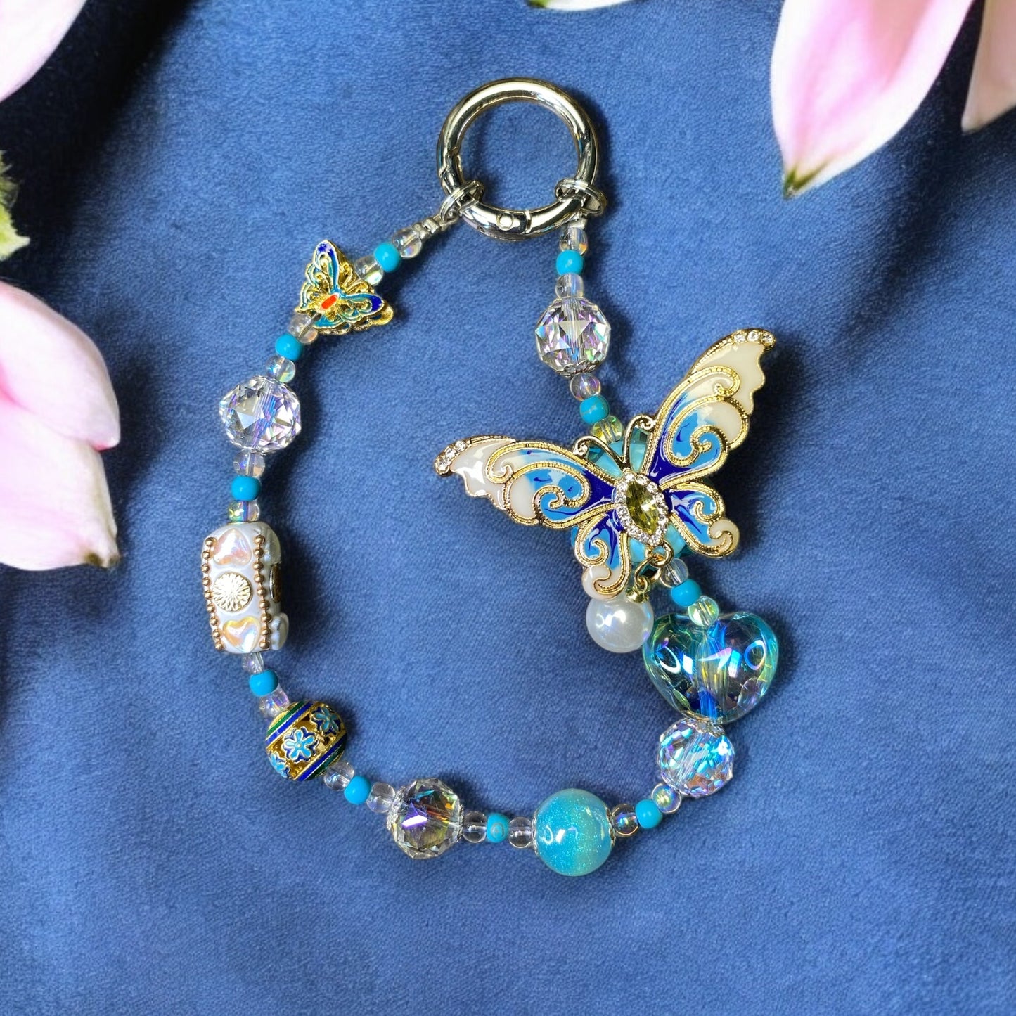 Aquatic Ocean Royal Butterfly Phone Charm P145