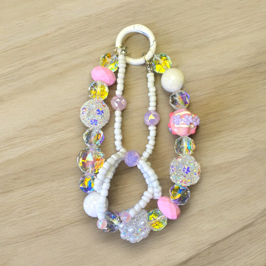 Baby Pink and White Candy Phone Charm P144